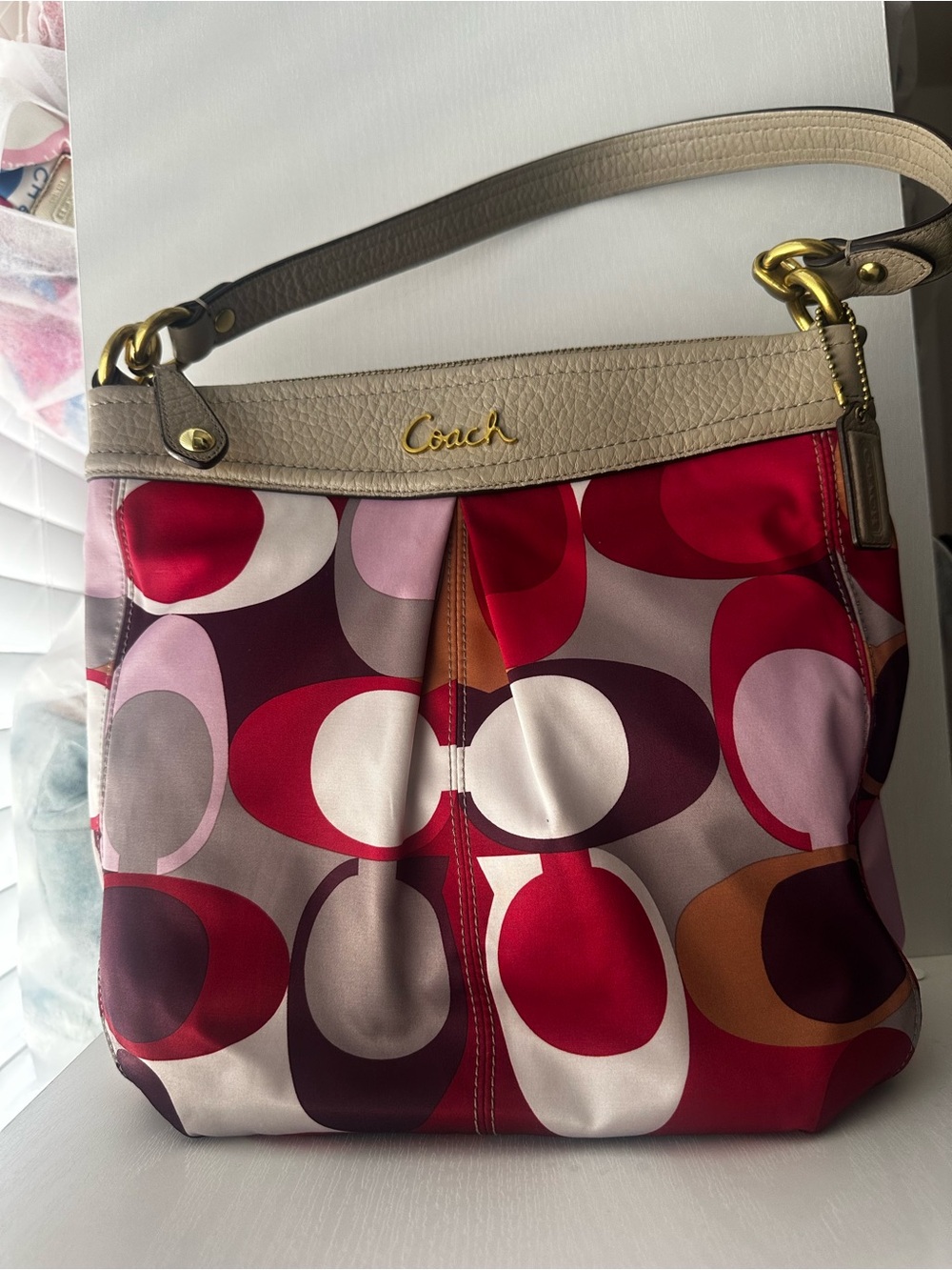Coach Ashley Op Art Hippie Shoulder Bag